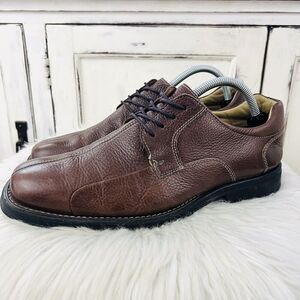 Studio Belvedere Bay Bridge Brown Brazil Leather Lace up Oxford Dress Shoes ~ 9D